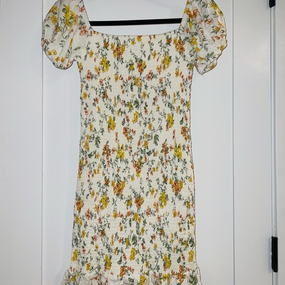 LOST + WANDER Big Escape Off The Shoulder Mini Dress in Pastel Floral Size Small - Picture 6 of 8